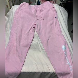 Champion Pink Logo Fleece Joggers for Kids